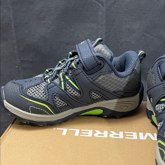Merrell Kids' Blue and Neon Green Sneakers - Picture 4 of 7